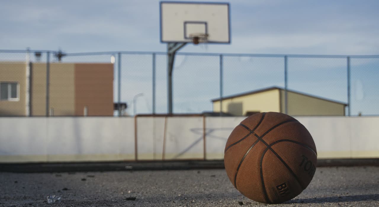 Ball on the court