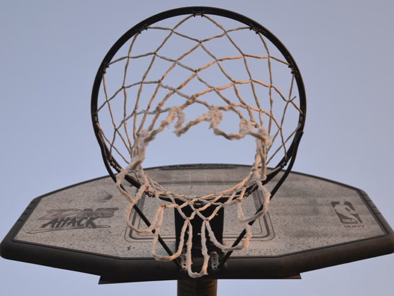 What is a basketball basket and a basketball backboard?